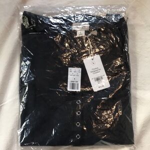 UpWest snap front thermal tee, black